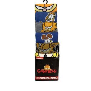 Hypnotic NWT New Garfield Men Socks Gift Set Casual Crew Cute Colorful Six Pairs
